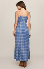 Angel Eyes Plaid Maxi Dress