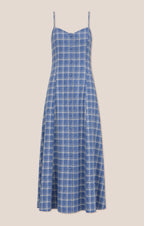 Angel Eyes Plaid Maxi Dress