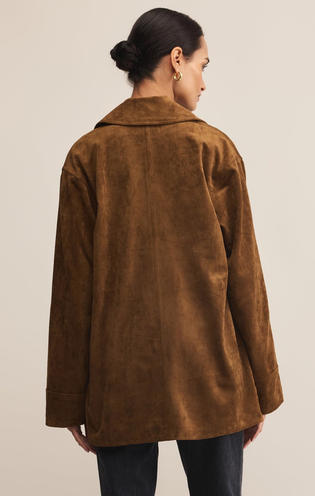 Decker Faux Suede Chore Coat