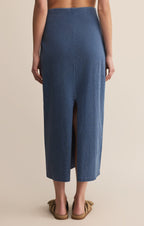 Gail Jersey Denim Midi Skirt