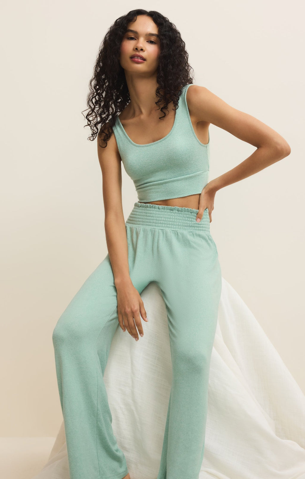 Dawn Smocked Soft Knit Pant