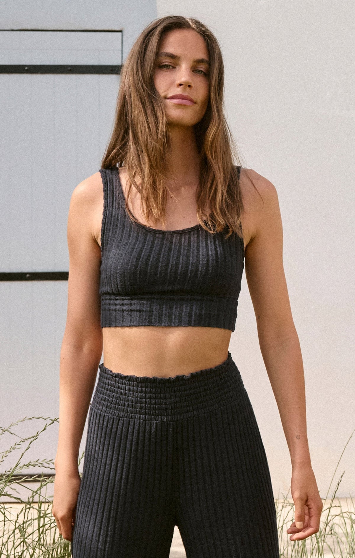 Zoe Silky Rib Tank Bra