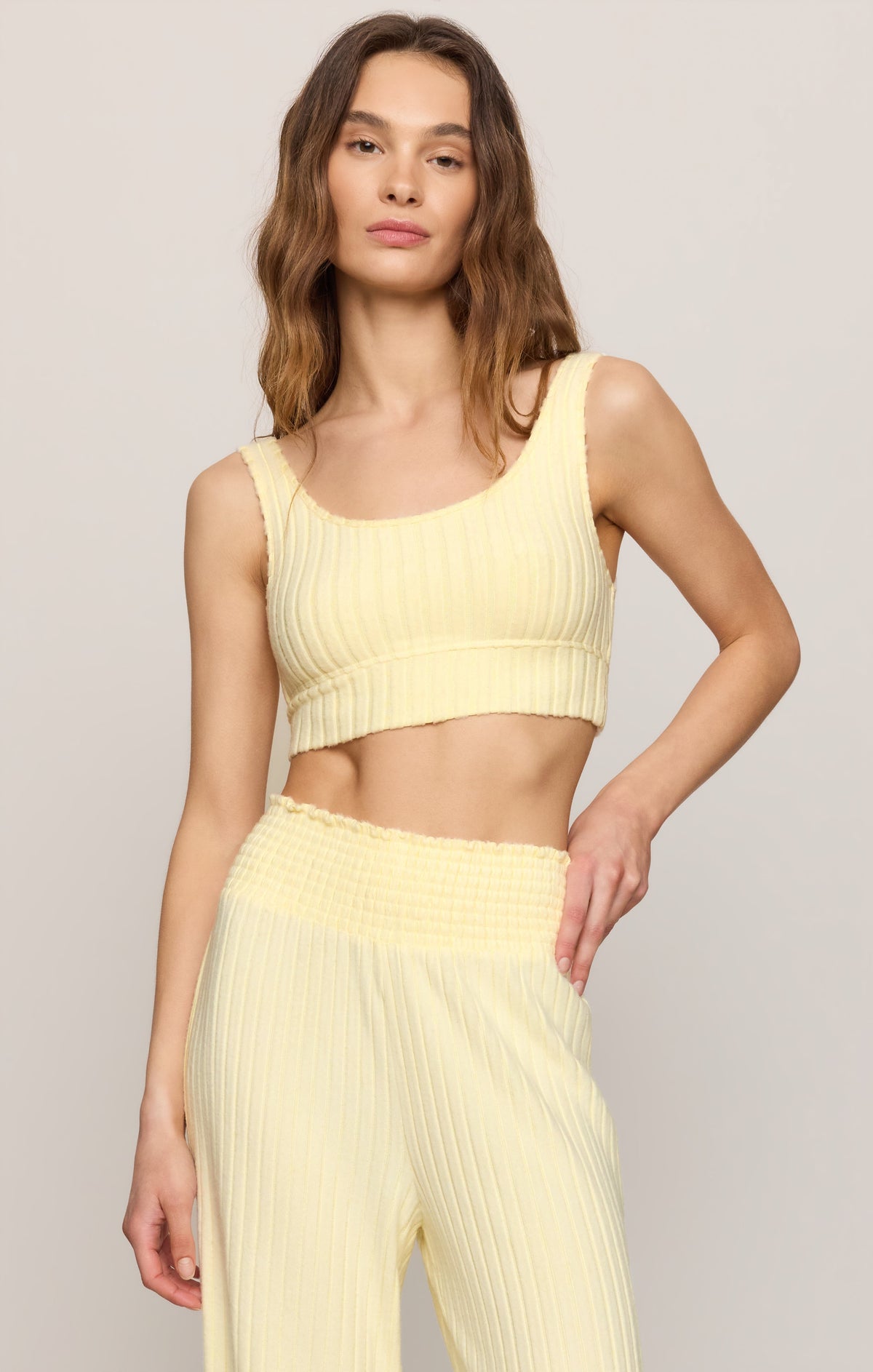 Zoe Silky Rib Tank Bra