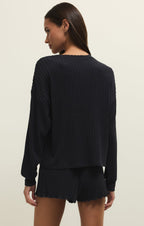 Daydream Silky Rib Long Sleeve Top