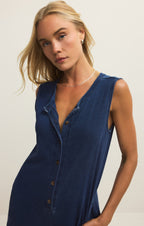 Fiona Jersey Denim Jumpsuit