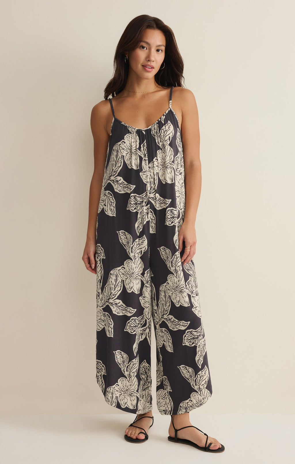 Flared Asha Floral Jumpsuit