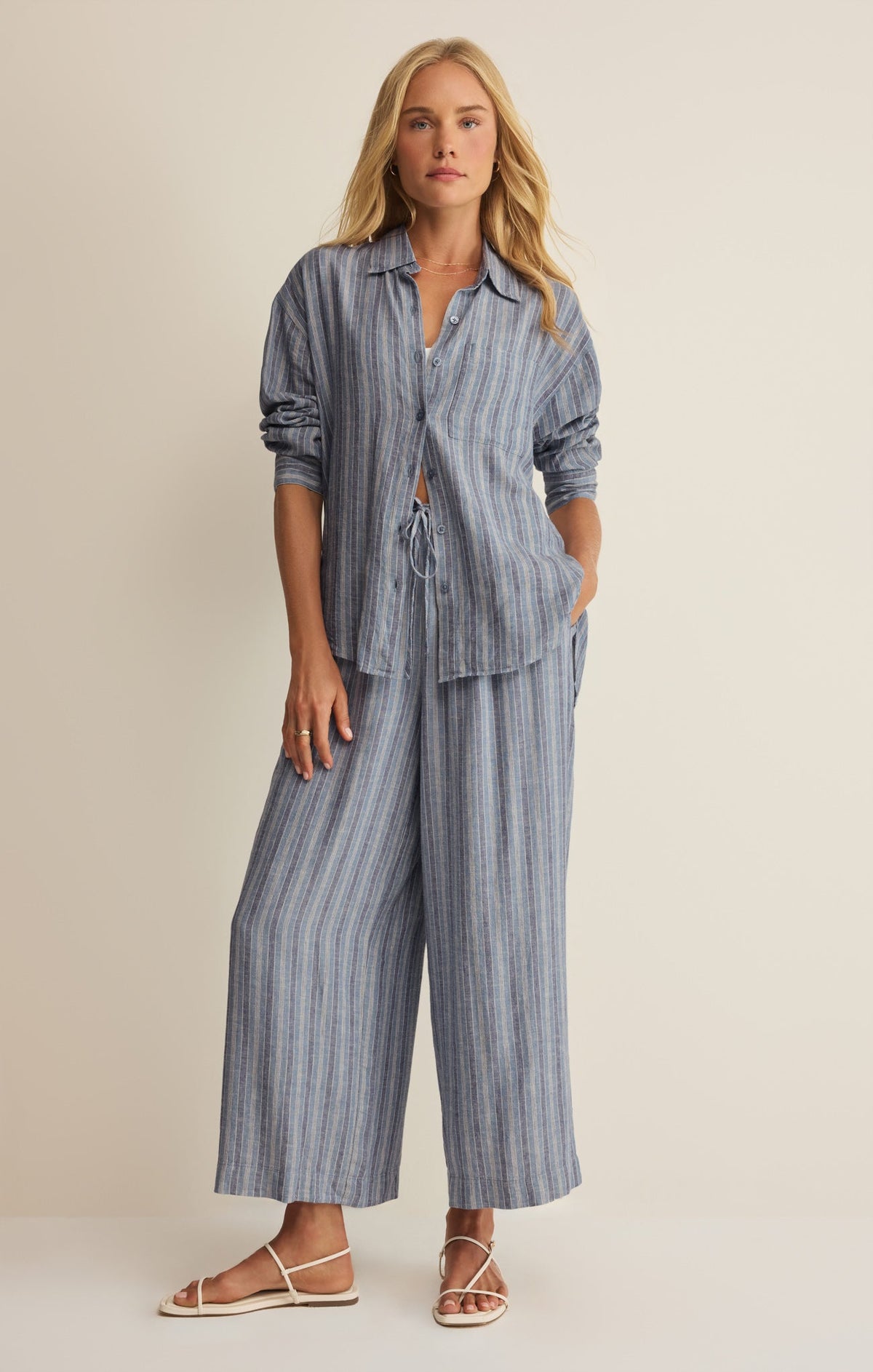 The Perfect Striped Linen Pant