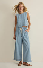 Sun Seeker Denim Cropped Tank
