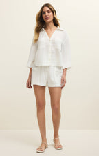 Helena Airy Gauze Button Up