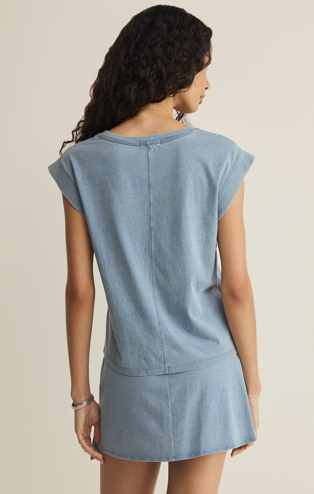 Camino Cotton Jersey Denim Tee