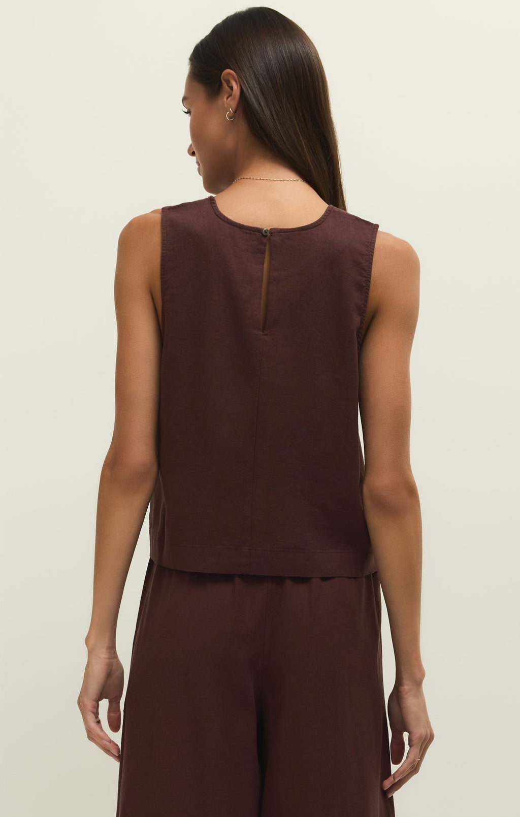Sloane Linen Cropped Tank
