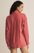 The Perfect Striped Linen Button Up