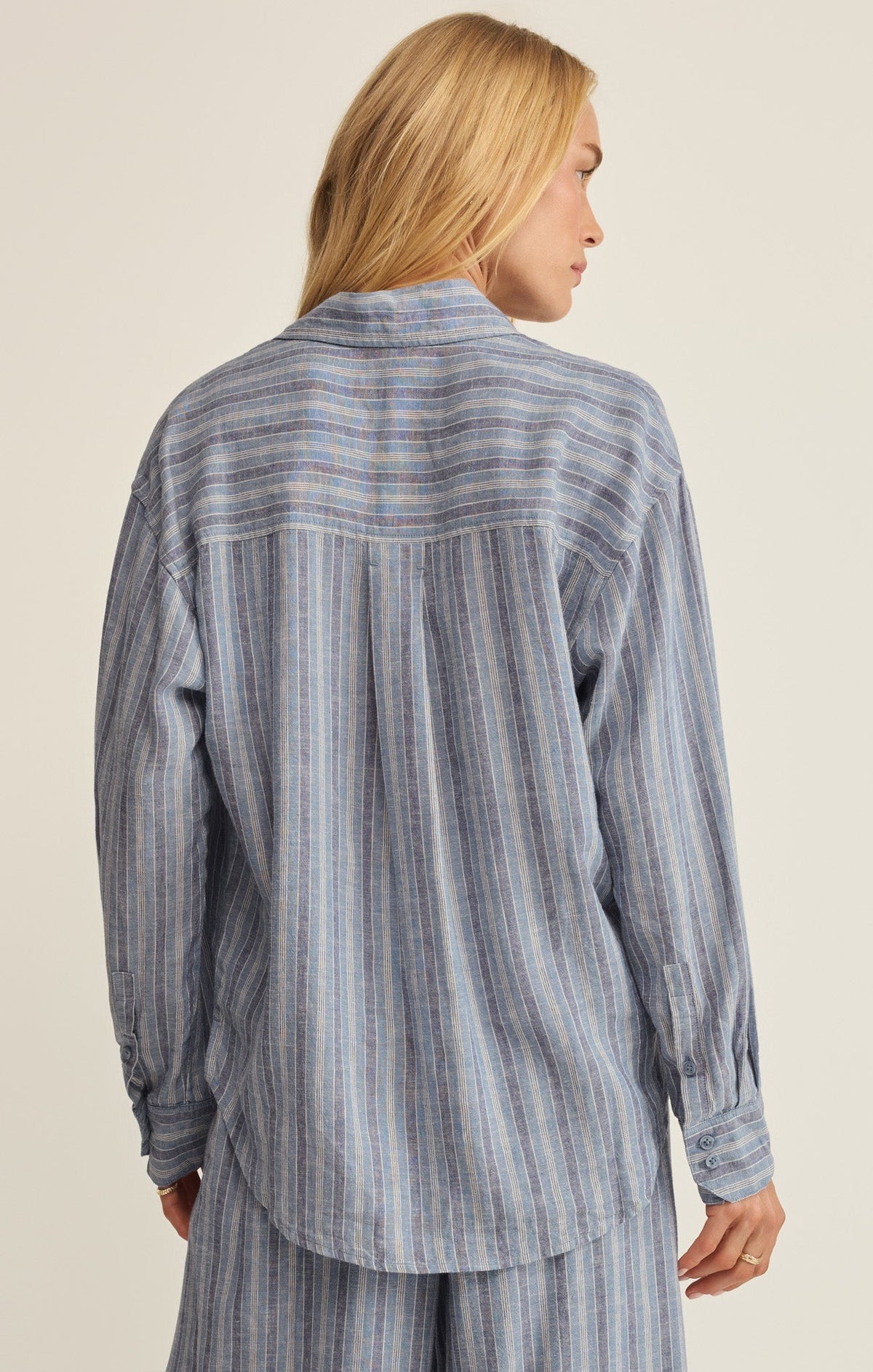 The Perfect Striped Linen Button Up
