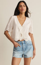 Oceanside Embroidered Top